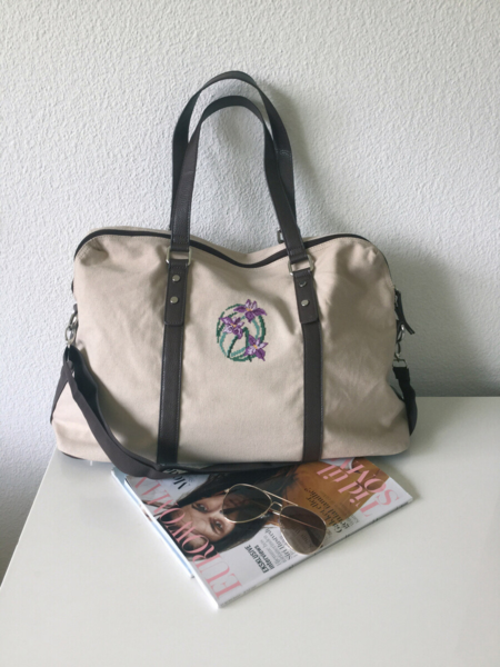 Kit de bordado Flores lila 7 x 9 cm