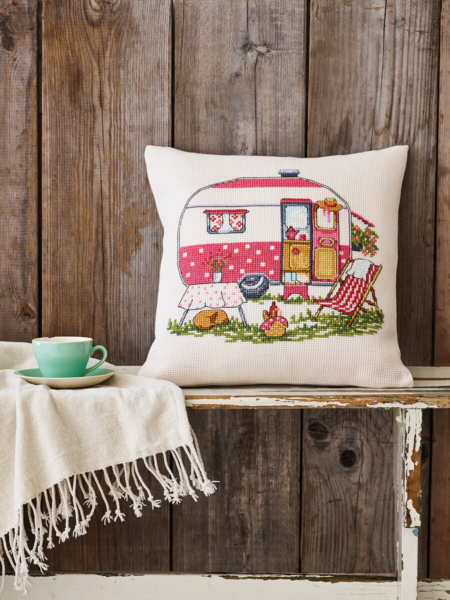 Kit de Bordado Caravana 40 x 40 cm