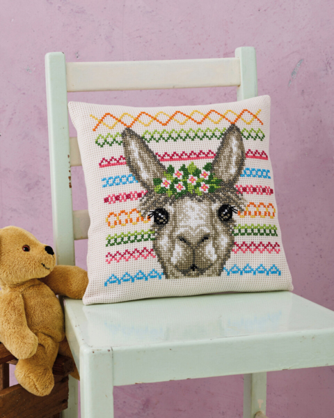 Kit de Bordado Alpaca 30 x 30 cm