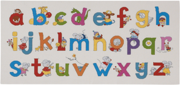 Kit de Bordado Happy Friends ABC R5391 30 x 65 cm