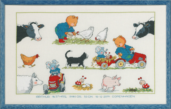 Kit de Bordado Bobbi Granjero 44x27cm