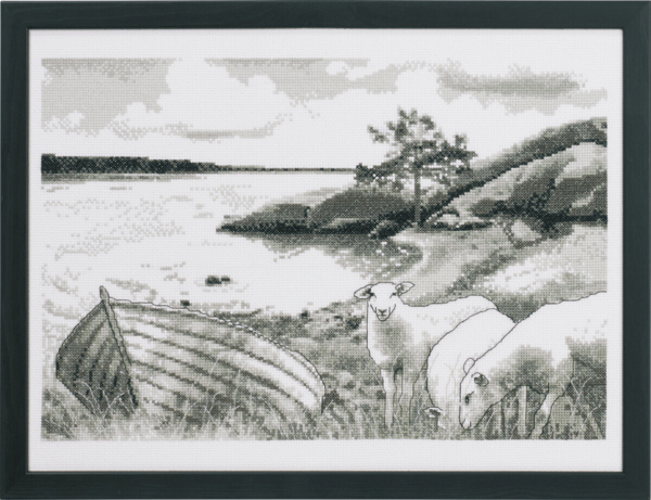 Kit de bordado Junto al mar 40 x 30 cm