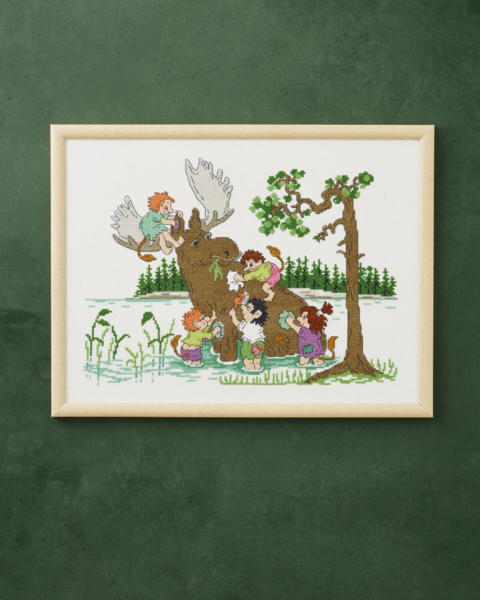 Kit de bordado, lavado de alce 40 x 30 cm