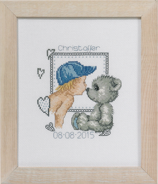 Kit de bordado Beso de oso Cristofer 19 x 23 cm