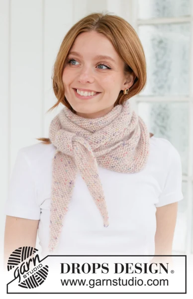 265-16 Candy Sprinkles Shawl by DROPS Design