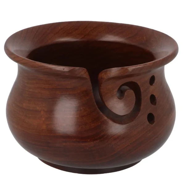 Scheepjes Cuenco para lana, Madera de palisandro, 15x10 cm