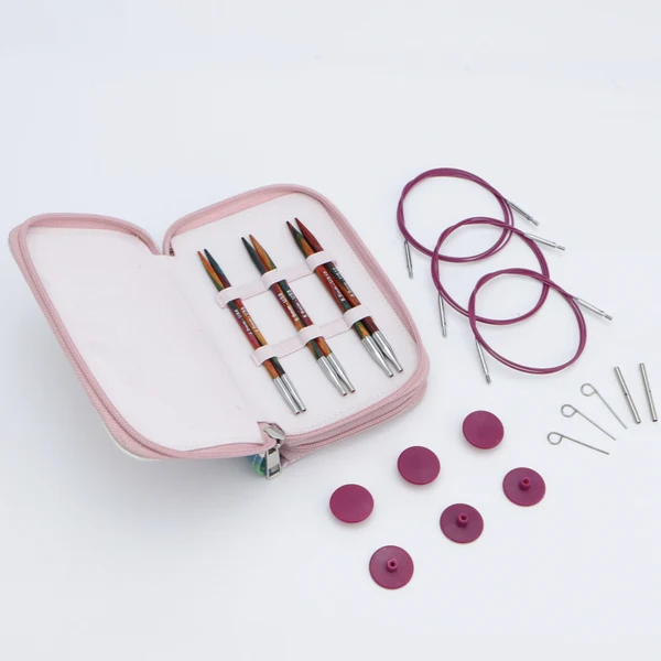KnitPro Symfonie 2 Juego de Agujas Intercambiables Circulares, Starter Set, 13 cm