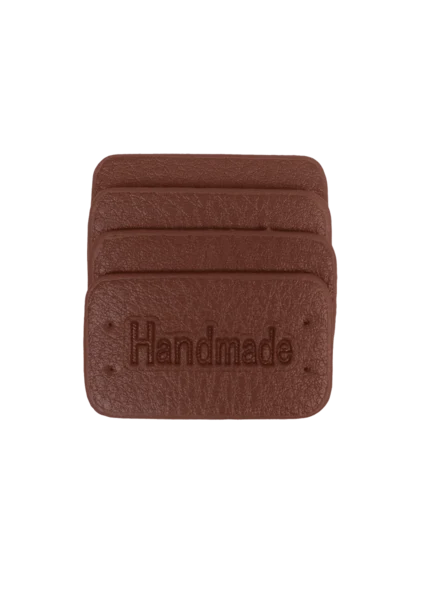 Go Handmade Handmade Label, 4 piezas: Marrón
