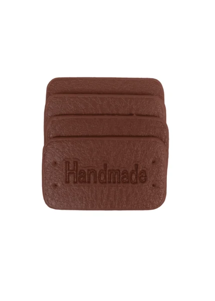 Go Handmade Handmade Label, 4 piezas: Marrón