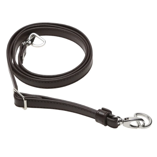Go Handmade Correa de hombro para bolso 130 cm 12 mm, Negro, Plata