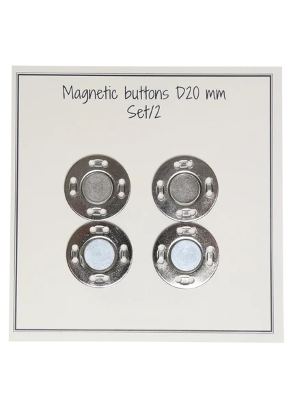 Go Handmade Botones Magnéticos Plata