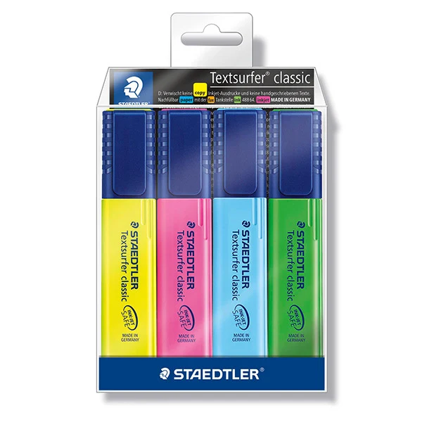 STAEDTLER Textsurfer classic 364 WP4, 4 farver
