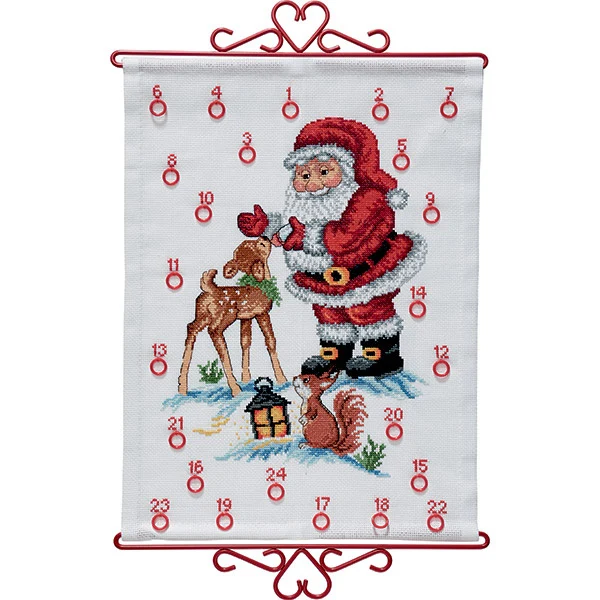 Kit de bordado Papá Noel con ciervo