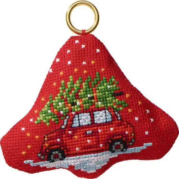 Kit de bordado Christmas auto colgante con árbol de Navidad