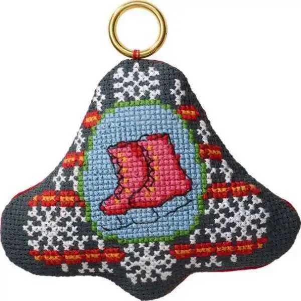 Kit de bordado Navidad patines colgantes en campana