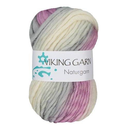 Viking Naturgarn 677 Multi rosa/gris