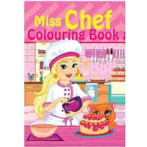 Libro para colorear A4 Señorita Chef, 16 páginas