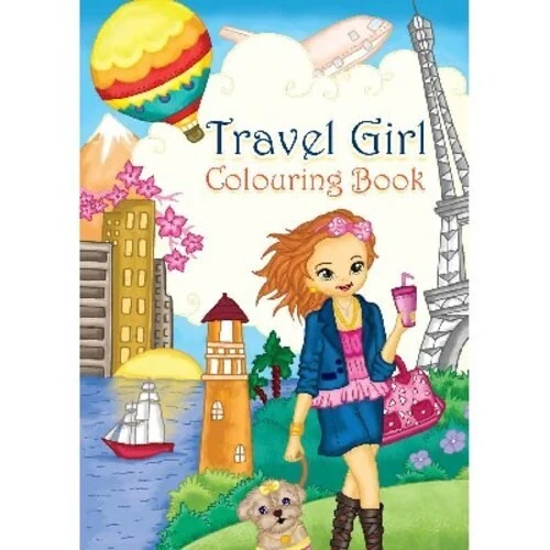 Libro para colorear A4 Travel Girl, 16 páginas