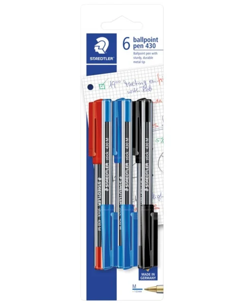 STAEDTLER 6 bolígrafos de punta redonda