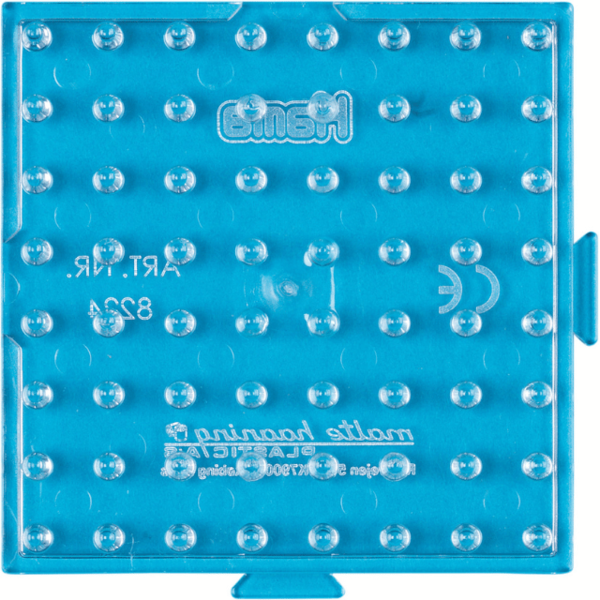Hama maxi plato perlado, transparente - Cuadrado pequeño 8224
