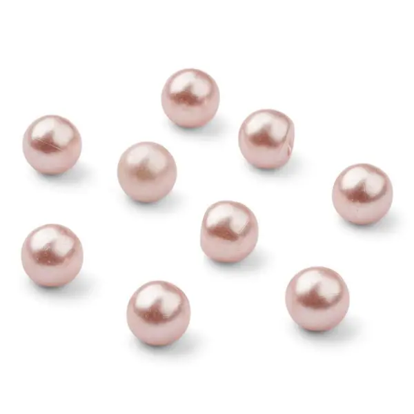 HobbyArts Botones de Perlas, Blush, 12 mm, 10 unidades