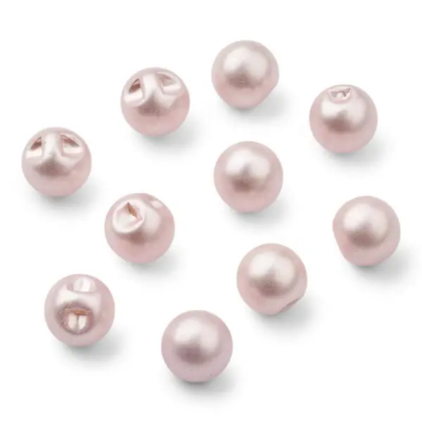 HobbyArts Botones de perlas, Blush, 15 mm, 10 unidades.