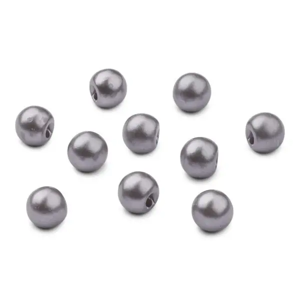 HobbyArts Botones de Perlas, Gris, 12 mm, 10 unidades