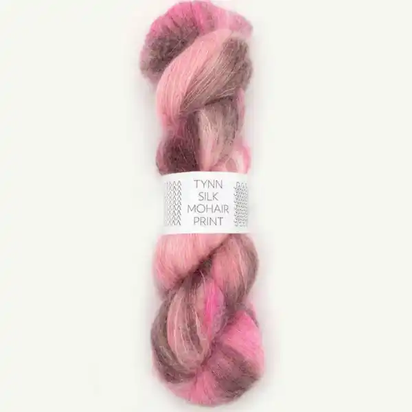 Sandnes Tynn Silk Mohair Print 4700 Bayas Rosas
