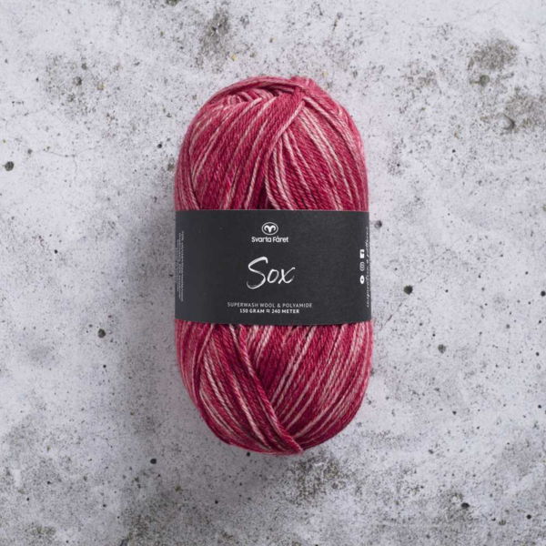 Svarta Fåret Sox 150 g 017 Rojo moteado