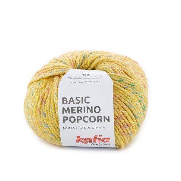 Katia Basic Merino Popcorn 203 Amarillo-multicolor