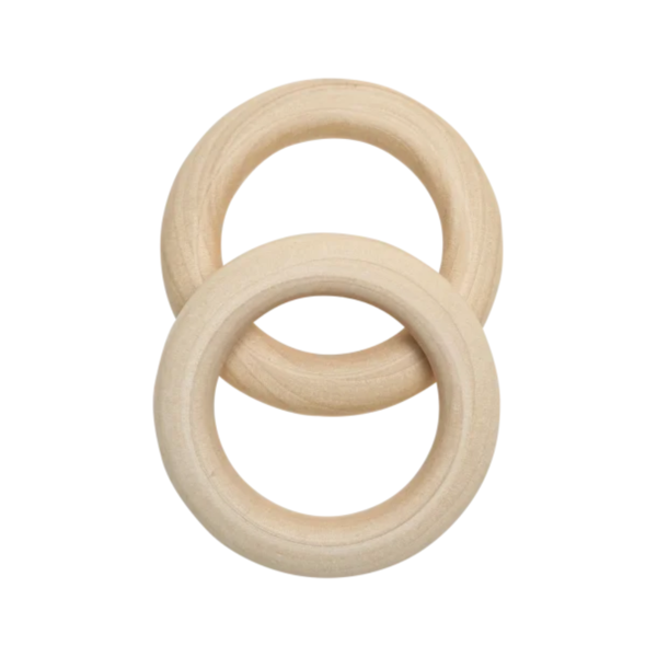 Go Handmade Anillos de Madera, 55 mm, 10 mm, 2 uds