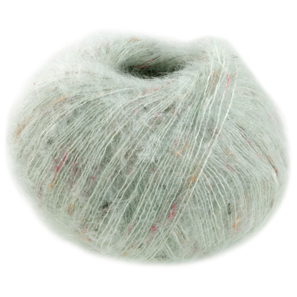 Lana Grossa Natural Superkid Tweed 617 Verde gris