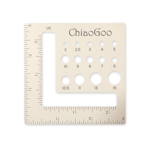 ChiaoGoo Medidor de Agujas y Muestra de Tensión (7.5 cm)