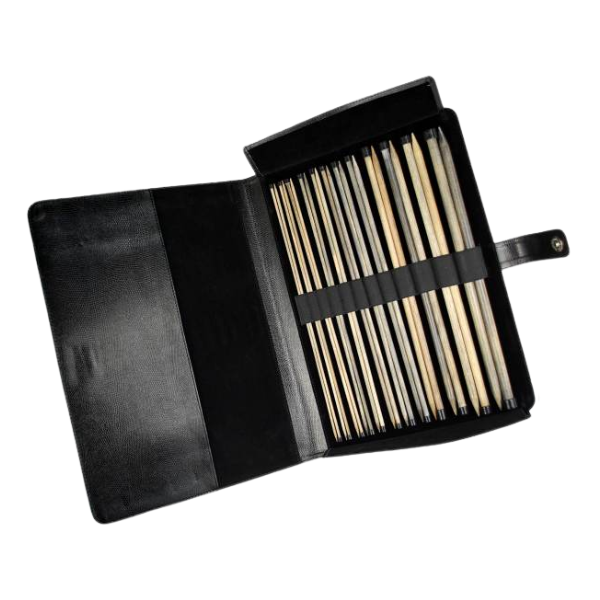 LYKKE Set de Agujas Rectas Driftwood, Negro, 35 cm