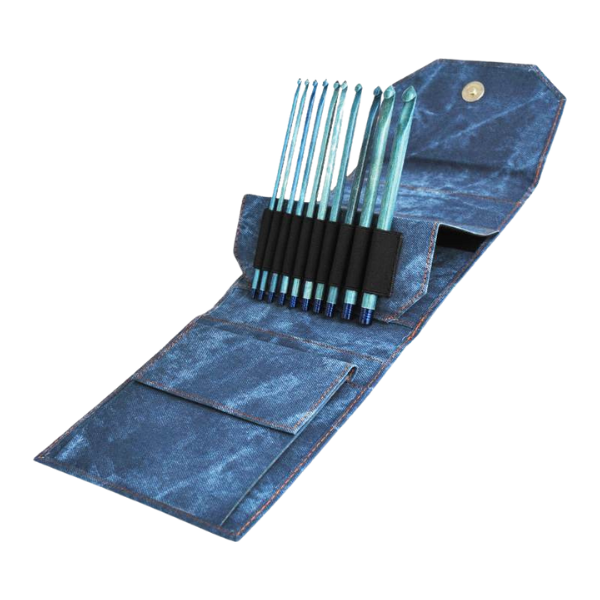 LYKKE Set de Ganchillos Indigo, Azul, 15 cm