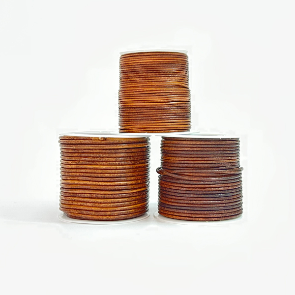 HobbyArts Cordón de cuero, 10 m, Color Natural Oscuro