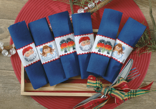 Kit de Bordado Anillos de Servilleta Ø 6 cm