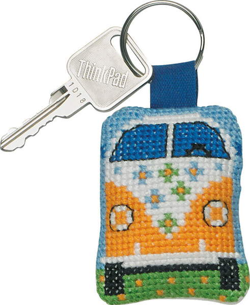 Kit de bordado Coche amarillo 5 x 6 cm