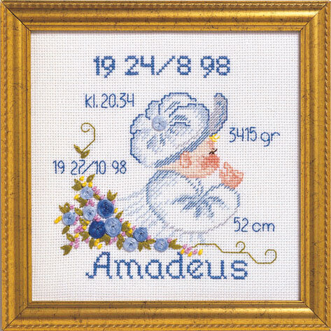 Kit de Bordado Bautizo Amadeus R 5420/82 19 x 19 cm