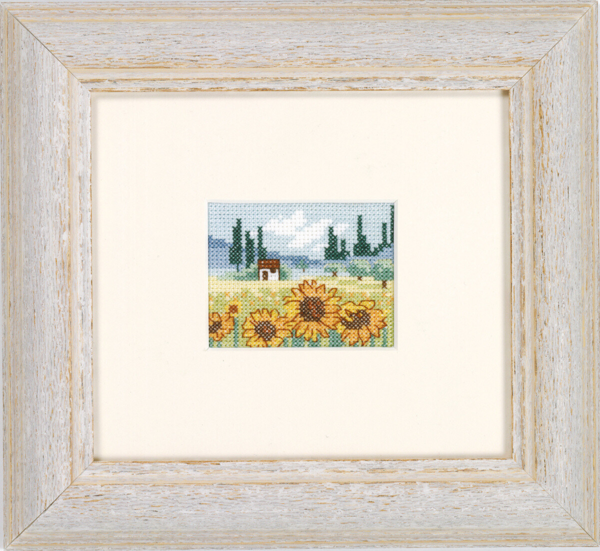 Kit de Bordado Campo de Girasoles 6,5 x 5 cm