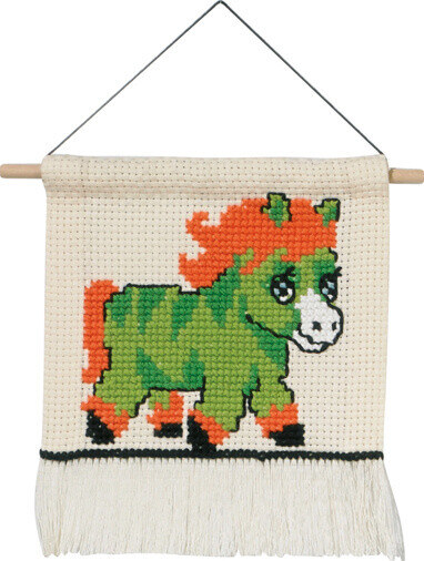Kit de bordado MFK pony verde 5119/18 16x18 cm