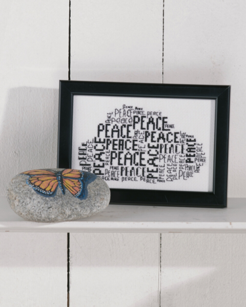 Kit de bordado Paz en una nube 9 x 14 cm