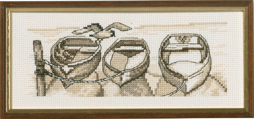 Kit de Bordado Barcos R5619 22 x 9 cm