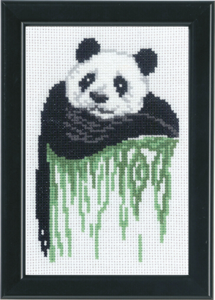 Kit de Bordado Panda 14 x 19 cm