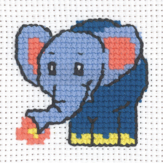 Kit de Bordado Elefante 8 x 8 cm
