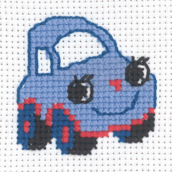 Kit de Bordado Coche 8 x 8 cm