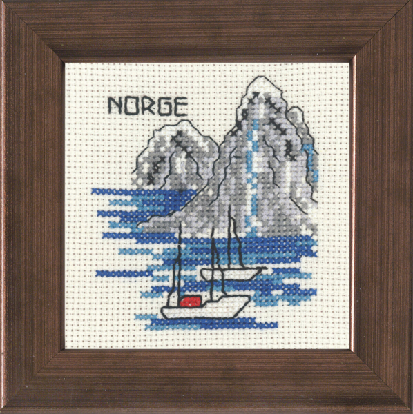 Kit de bordado Barco Noruega 10 x 10 cm R5370