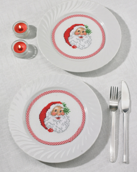 Kit de bordado Santa Claus flacón Ø16 cm