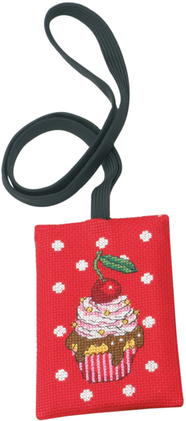 Kit de Bordado Cupcakes 8 x 13 cm