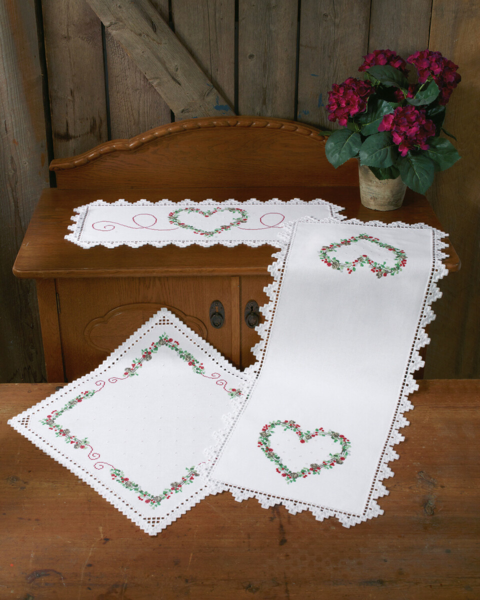 Kit de bordado Hardanger con bayas de invierno 49x49 cm